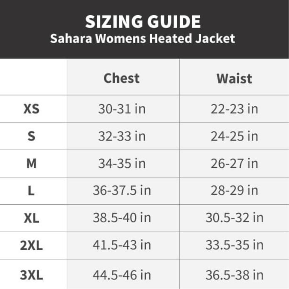 Sahara Womens Heated Jacket - Gobi Heat
