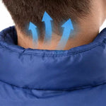 Close-up of back of neck of AeroVent with arrows indicating airflow up