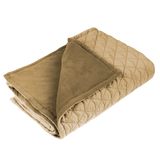 Folded Tan Heated Blanket - Cove