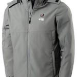 Sahara II Men's Heated Jacket in Steel, front view on transparent background