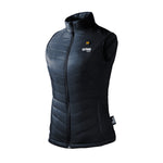 Dune women's heated vest in Onyx front view