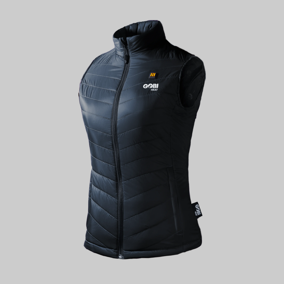 Dune heated vest in Onyx front view