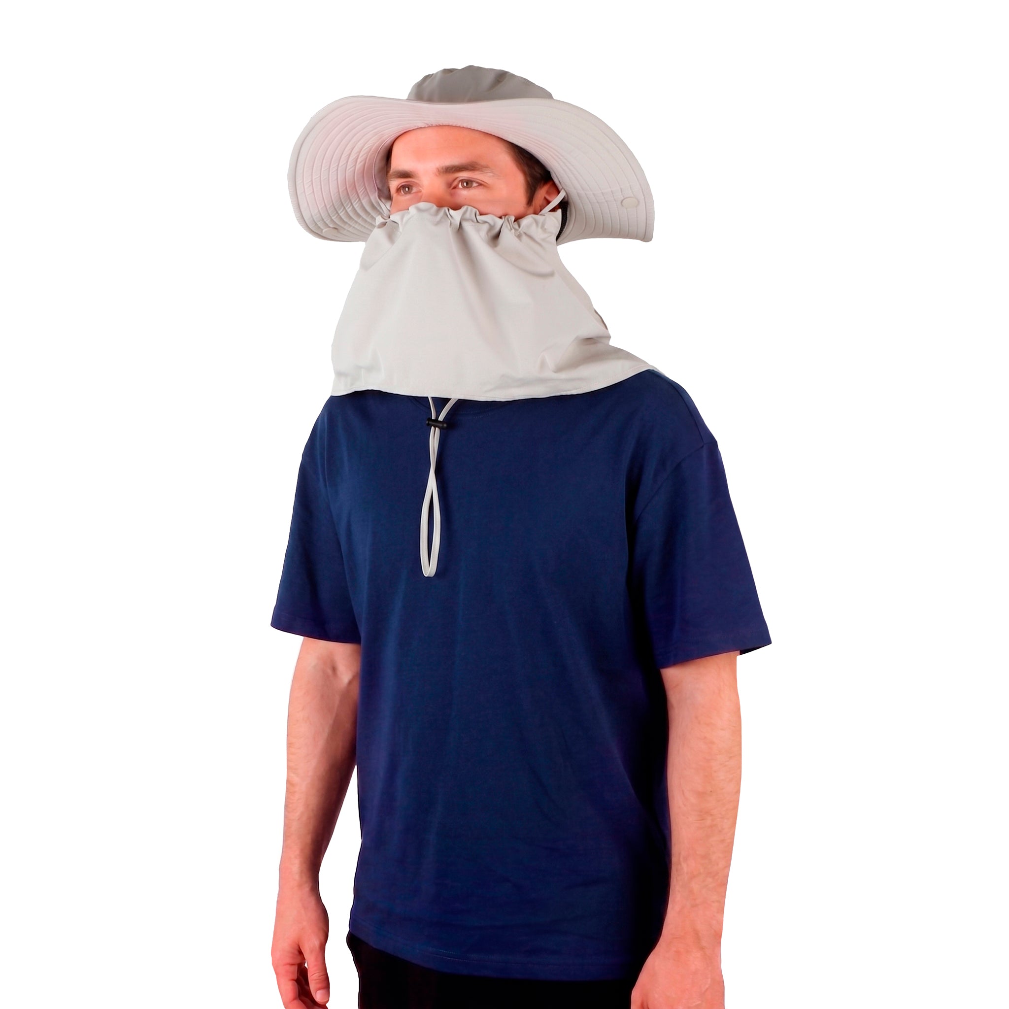 Breza Sun Hat in Sand - man wearing sun hat front view