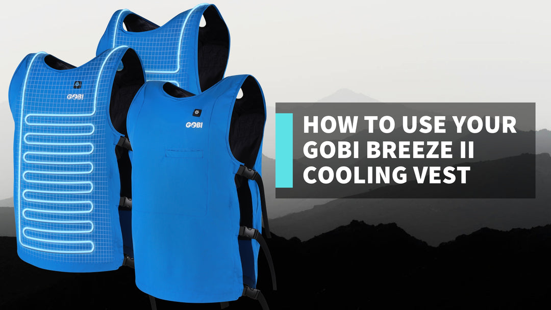 How-to video for the Breeze II Unisex Cooling Vest showing how to set up, wear, and use the rechargeable cooling vest.