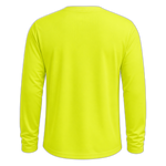 Ray Men's UPF Sun Long-Sleeved T-Shirt back view - hi-vis yellow